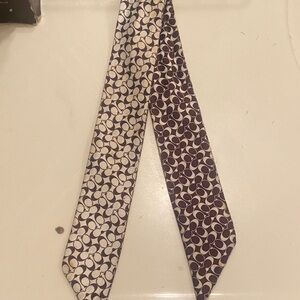 Coach Brown and Cream Signature Purse Scarf
